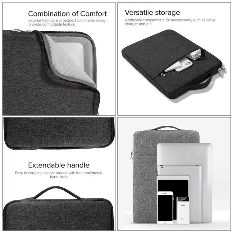 11.6英寸通用筆記本電腦牛仔包/便攜式拉鏈筆記本電腦包，適用於蘋果MacBook Air，聯想及其他筆記本，尺寸：32.2x21.8x2cm