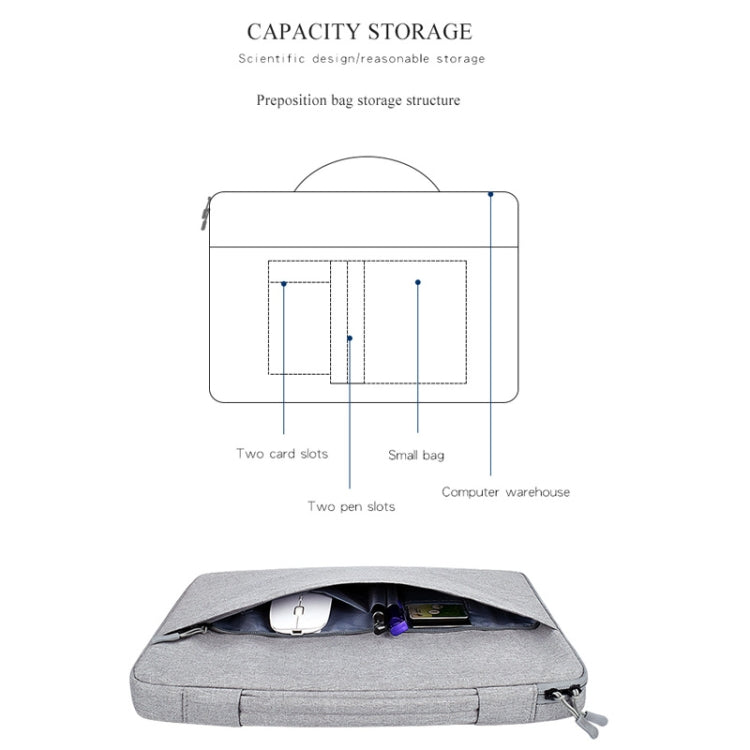 ND04 牛津布防水筆記本電腦手提包 帶行李箱拉杆帶 適用於13.3英寸筆記本電腦