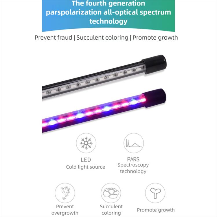 30W Triple Heads Adjustable Spectrum Timing LED Lamp for Plant Growth Lighting, USB Plug DC 5V