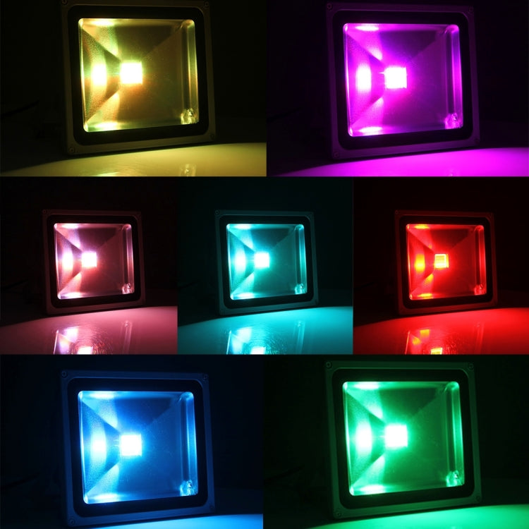 10W 750LM RGB投光燈 光宏芯片 帶遙控器 IP65防水 AC 110-265V