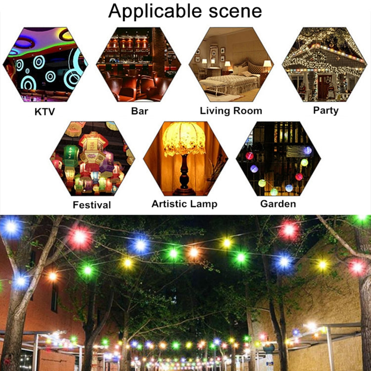 10個一賣 2W E27 2835 SMD 小彩泡LED節日裝飾燈 DC 12V