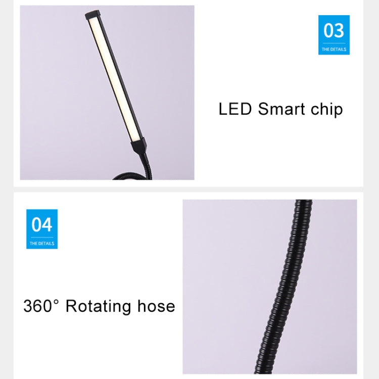 LED摺疊檯燈8W調光護眼燈 USB插電款