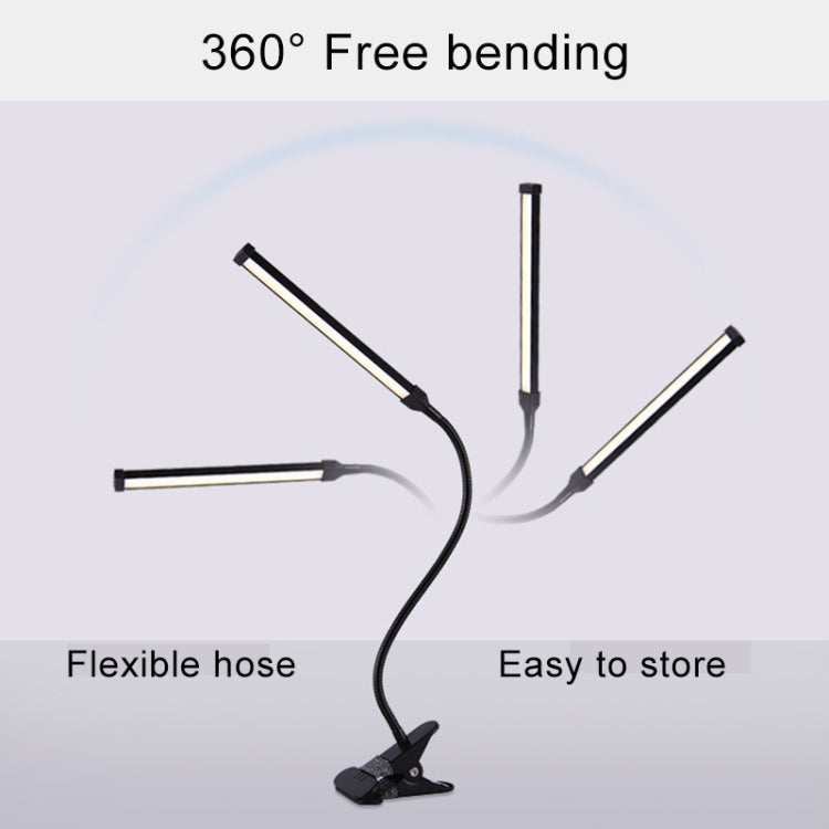 LED摺疊檯燈8W調光USB充電護眼燈 USB充電款+電源插頭