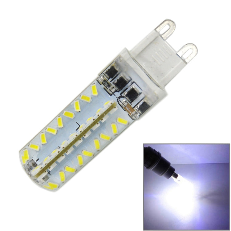 G9 5W 450LM 72 LED硅膠玉米燈, 3014 SMD, 可調光 AC 110V