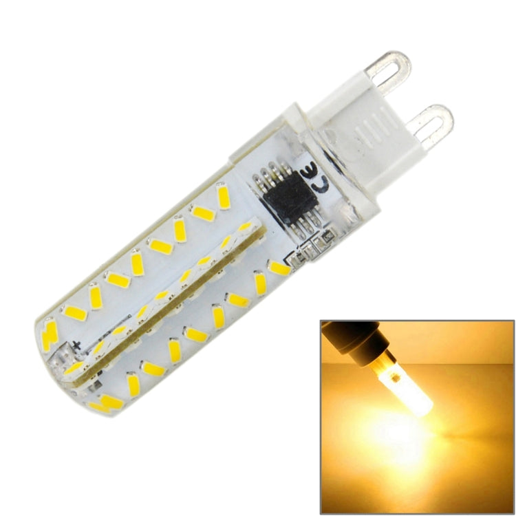 G9 5W 450LM 72 LED硅膠玉米燈, 3014 SMD, 可調光 AC 110V