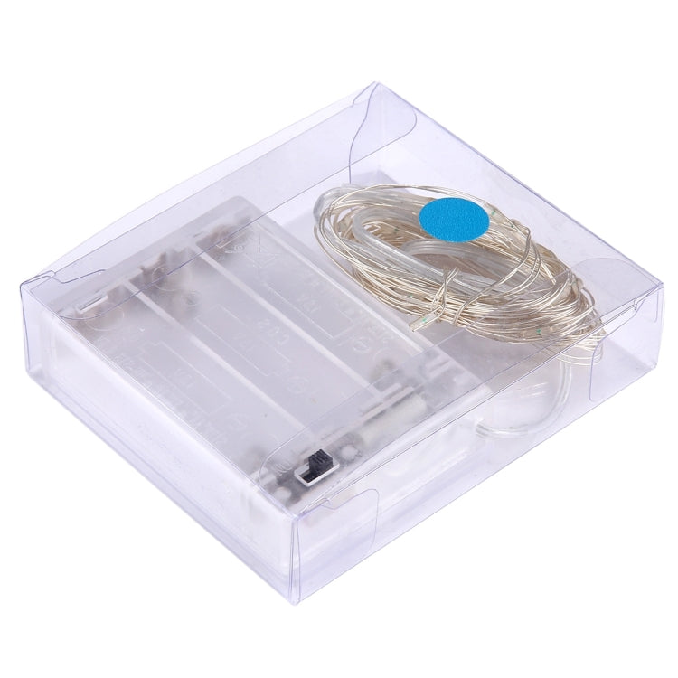 5米 6W 50顆SMD 0603燈珠 LED電池盒銀線串燈/節日裝飾燈 IP65防水 DC 5V