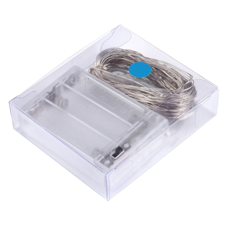 10米 100顆SMD 0603燈珠 LED電池盒銀線串燈/節日裝飾燈 IP65防水 DC 5V