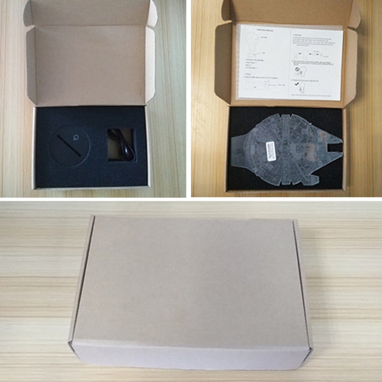 宇航員造型 3D七彩LED視覺燈檯燈，裂紋觸摸款