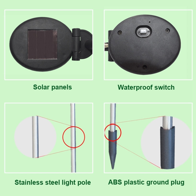 太陽能LED仿真百合花燈 戶外裝飾地插草坪燈 IP55防水 白光