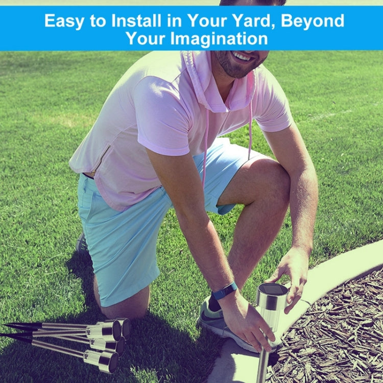 10個一賣 不銹鋼太陽能草坪燈戶外照明LED地插庭院燈小管燈 IP65防水