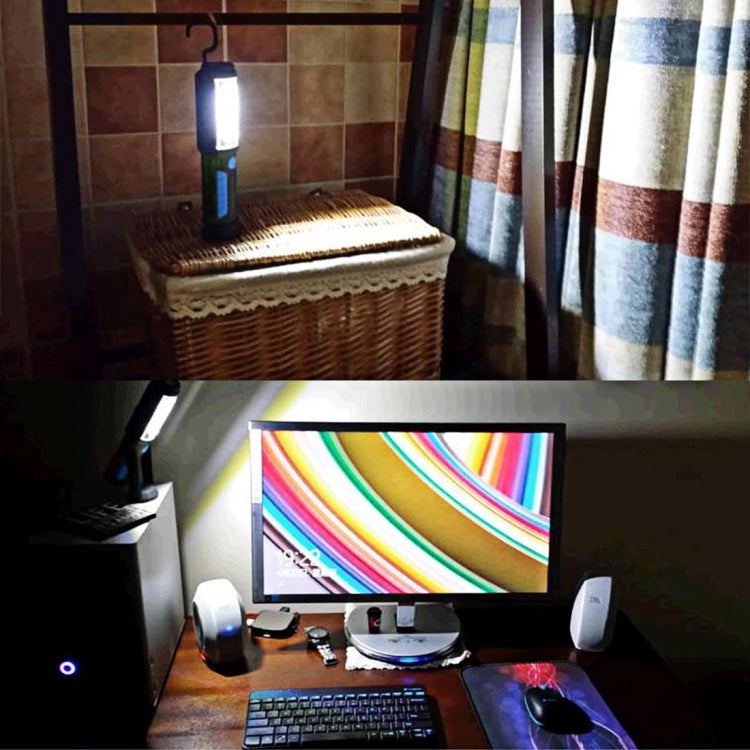 PR5W-1 5W COB+1W F8 400流明 IP43防水 多功能USB充電火炬式LED便攜應急工作燈 白光 帶磁鐵和360度可旋轉掛鈎