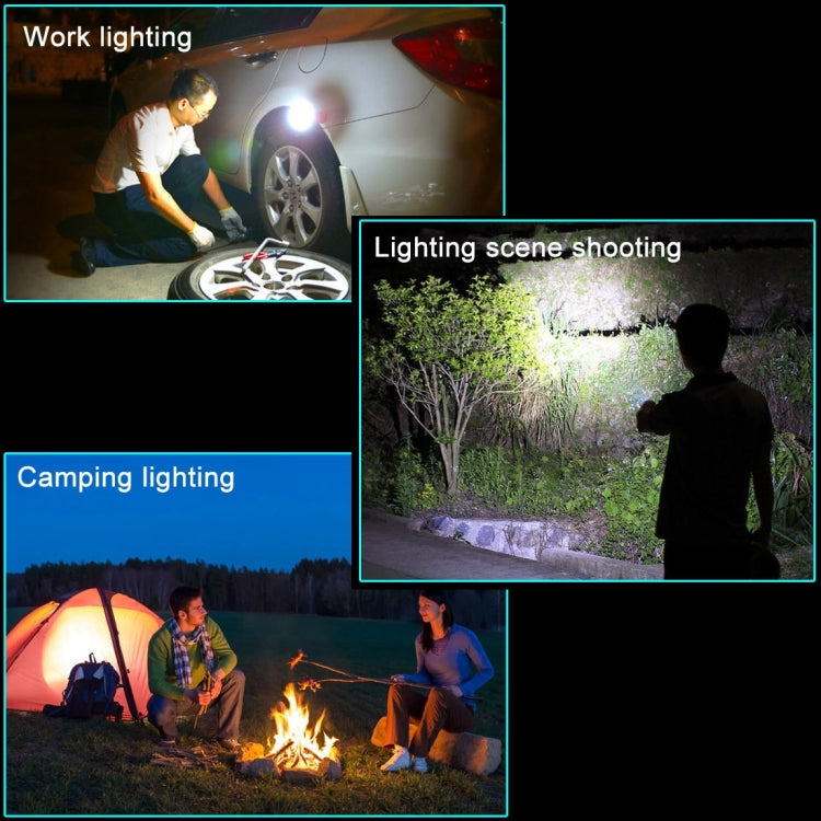 PR5W-1 5W COB+1W F8 400流明 IP43防水 多功能USB充電火炬式LED便攜應急工作燈 白光 帶磁鐵和360度可旋轉掛鈎