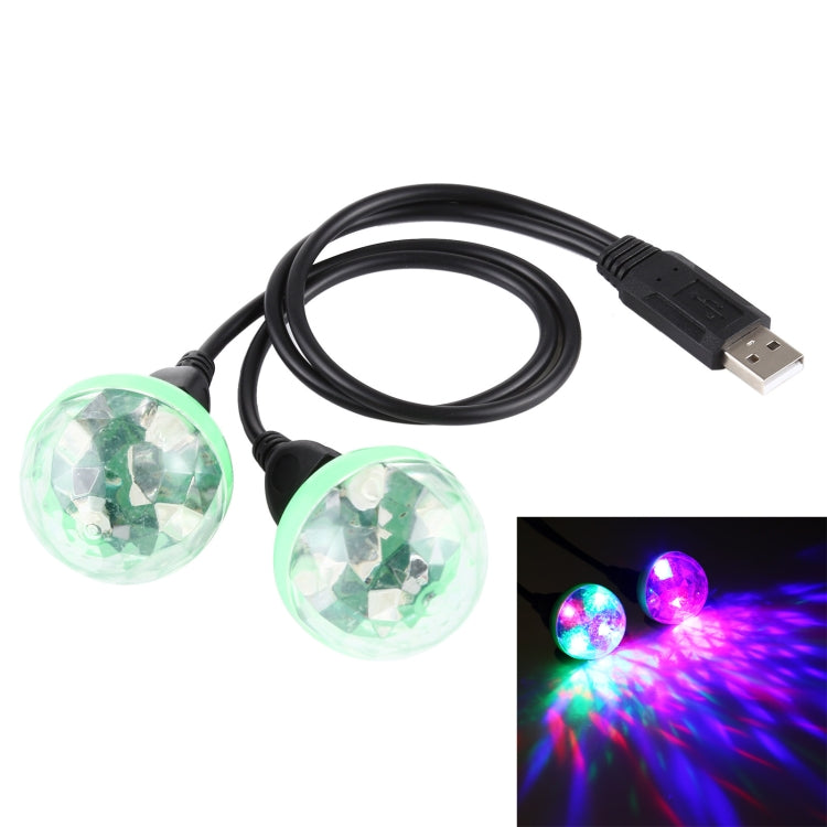 4W RGB 1分2 USB LED水晶魔球舞檯燈