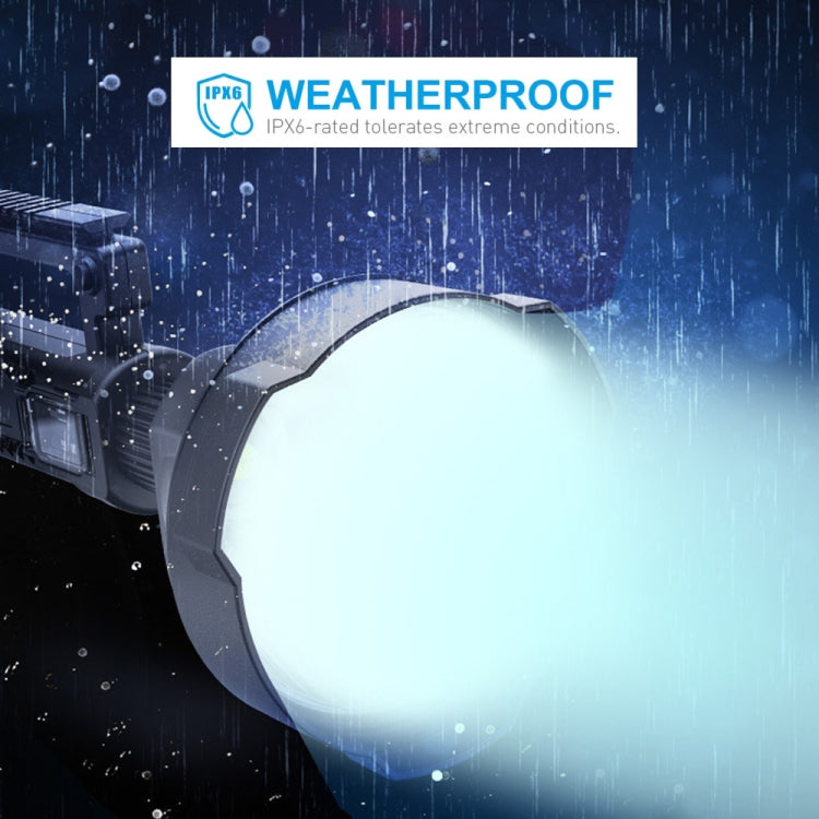 W590 P50 10W LED充電手電筒 4檔戶外強光探照燈 帶三腳架