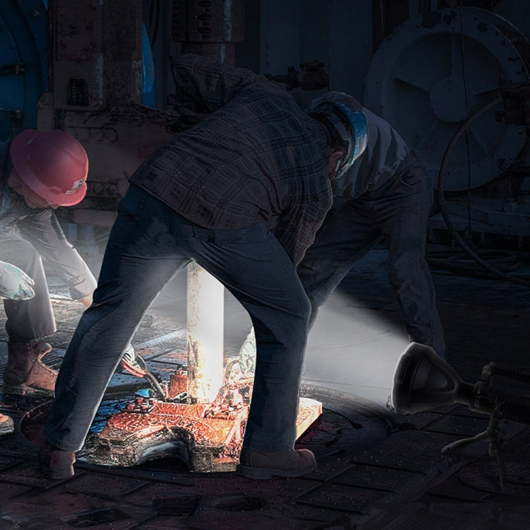 W590 P50 10W LED充電手電筒 4檔戶外強光探照燈 帶三腳架