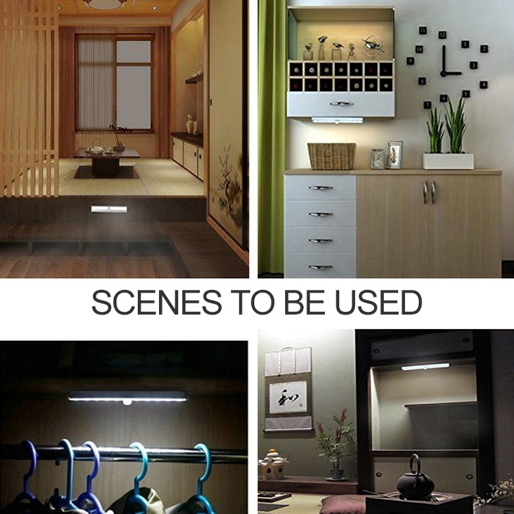 2W 24顆燈珠 暖白 寬屏 智能人體感應燈 LED樓道燈櫥櫃燈 充電款