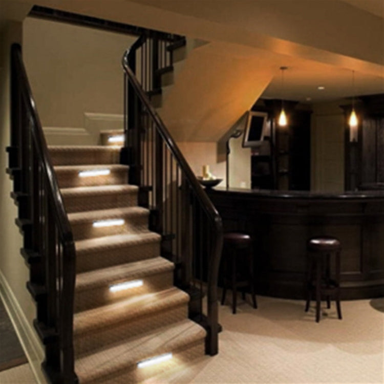 2.8W 40顆燈珠 暖白 寬屏 智能人體感應燈 LED樓道燈櫥櫃燈 充電款