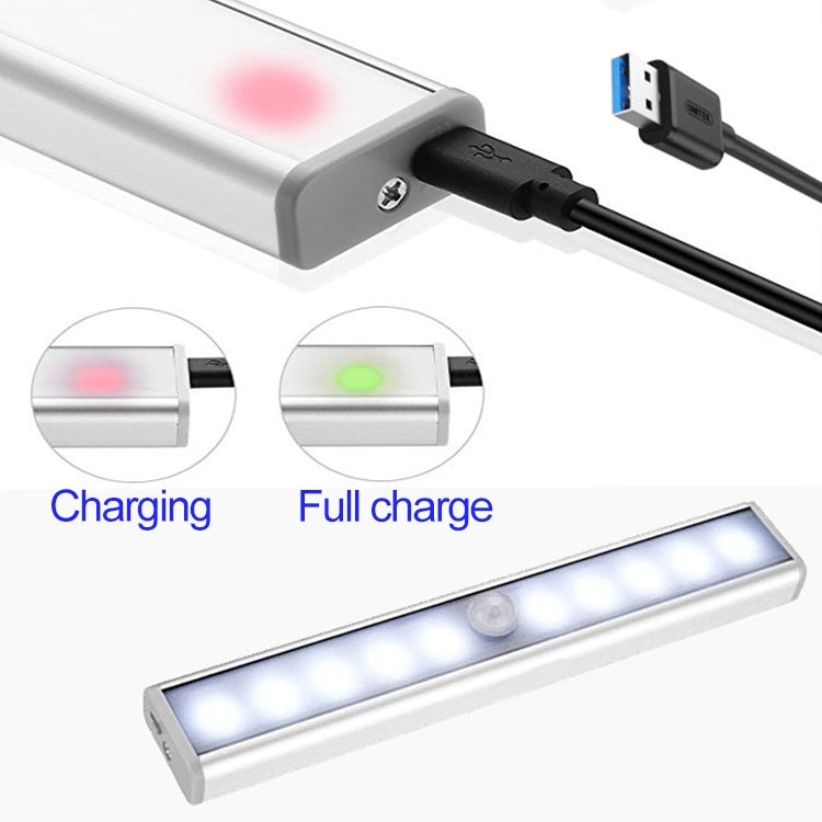 2.8W 60顆燈珠 暖白 寬屏 智能人體感應燈 LED樓道燈櫥櫃燈 充電款