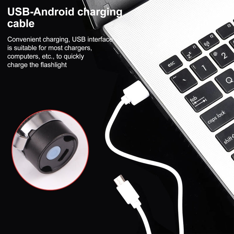 袖珍手電筒強光 3 種模式 USB 可充電