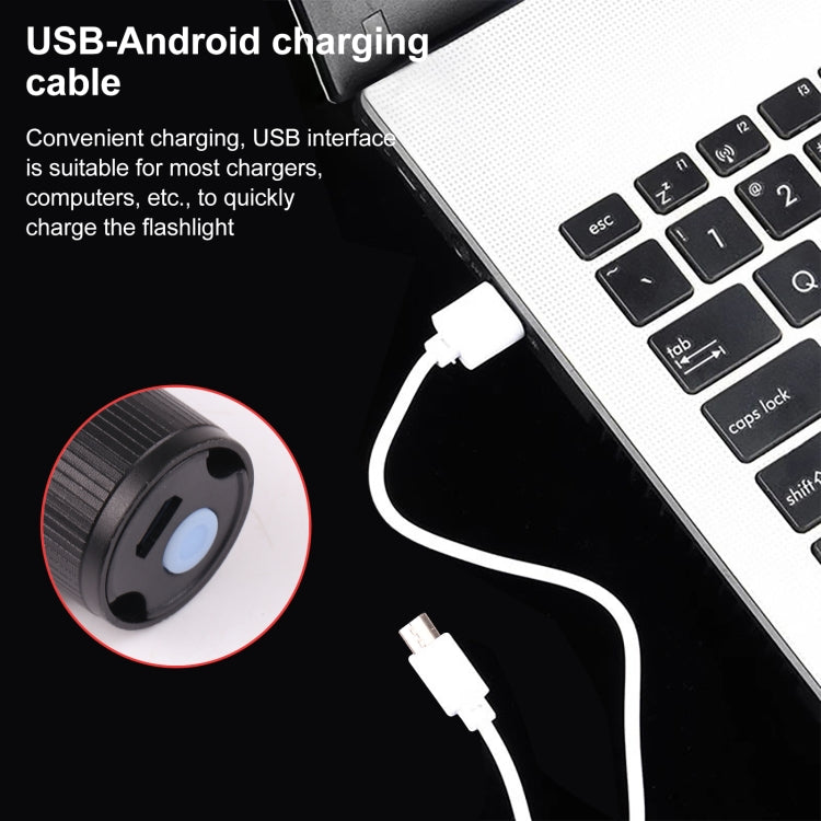 T6 LED 袖珍手電筒可變焦 3 種模式帶鈎夾