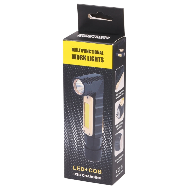 5W 90度摺疊多功能LED手電筒 5種模式，尺寸：小號