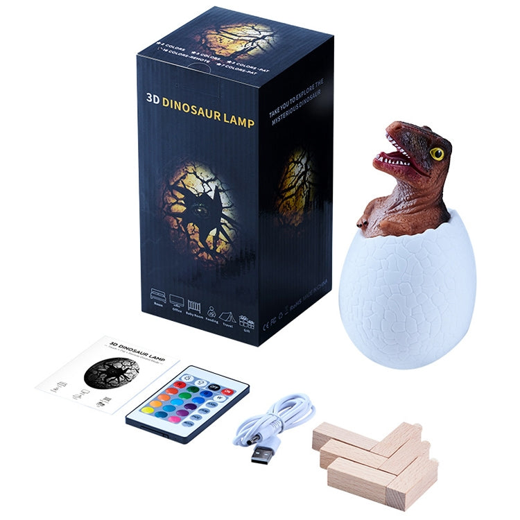 迅猛龍造型 創意觸摸3D小夜燈裝飾燈 16色拍拍遙控款