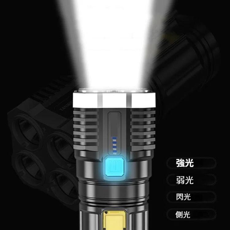 S03 4xSMD 3030+COB強光USB充電手電筒