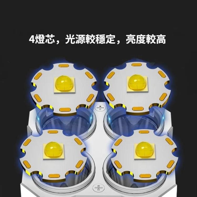 S03 4xSMD 3030+COB強光USB充電手電筒