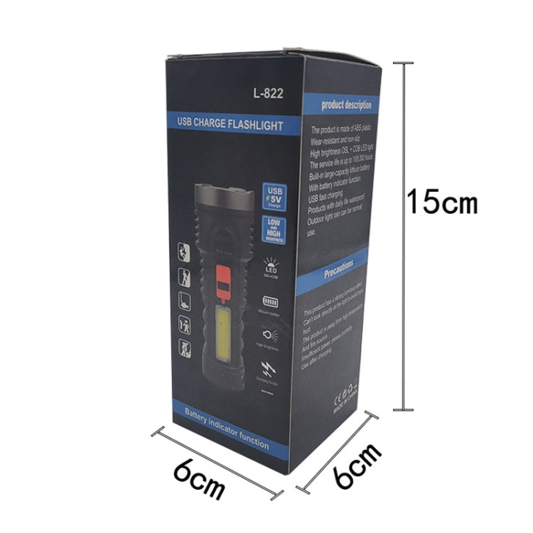 L-822 USB充電泛光迷你便攜LED手電筒