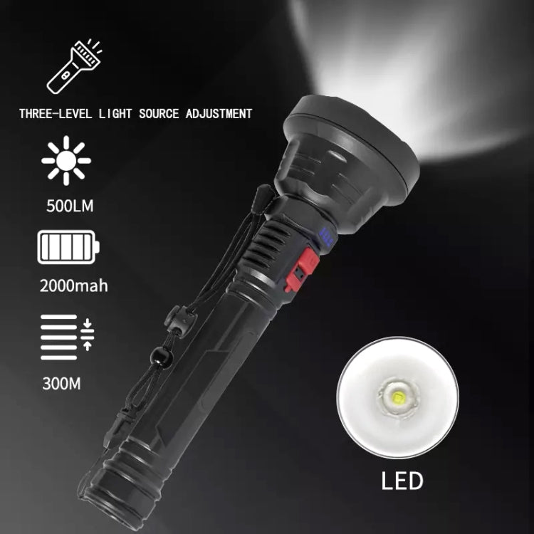 L-826 單核3W USB充電聚光便攜強光LED手電筒
