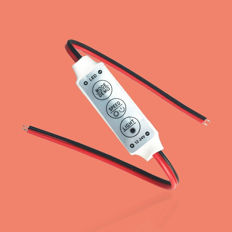 5個賣 迷你3鍵單色LED控制器 DC 12-24V