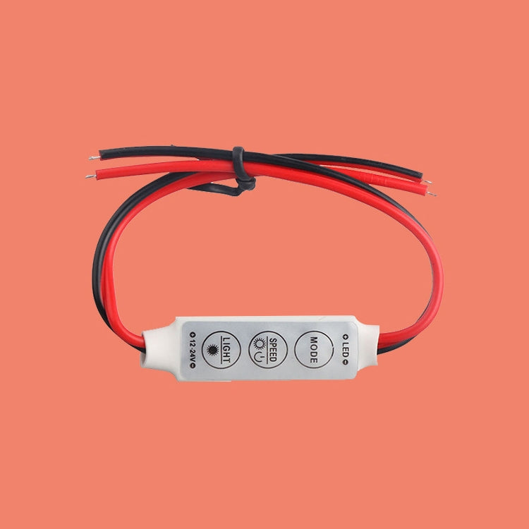 5個賣 迷你3鍵單色LED控制器 DC 12-24V