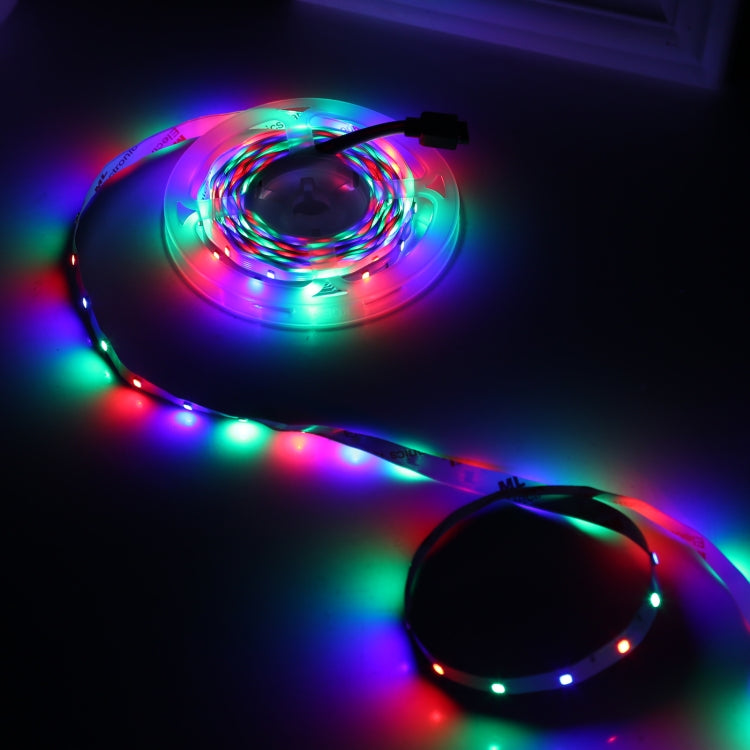 5米裸板RGB LED燈條,30 LED/M, 2835 SMD 12V 2A 100-240V 24鍵迷你遙控