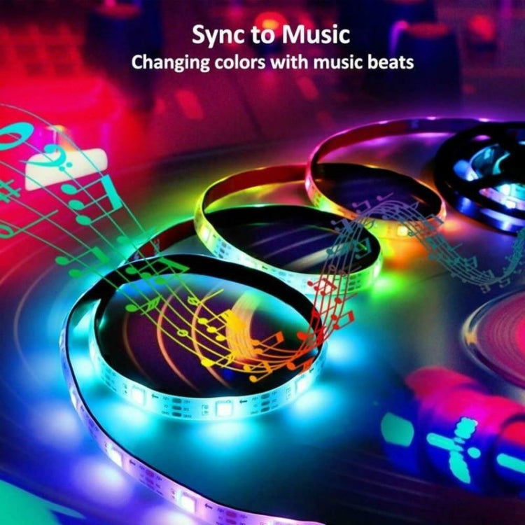 5米裸板RGB LED燈條,60 LED/M, 2835 SMD 智能藍牙APP控制12V 2A 100-240V