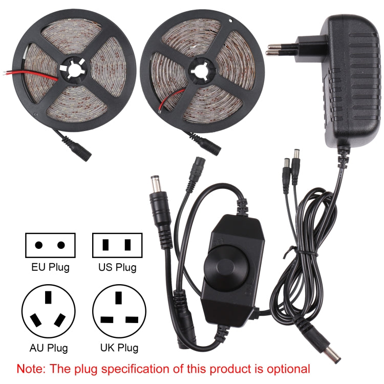 2盤5米裸板 LED調光白光/暖光燈條,60 LED/M, 2835 SMD, 12V 2A 100-240V