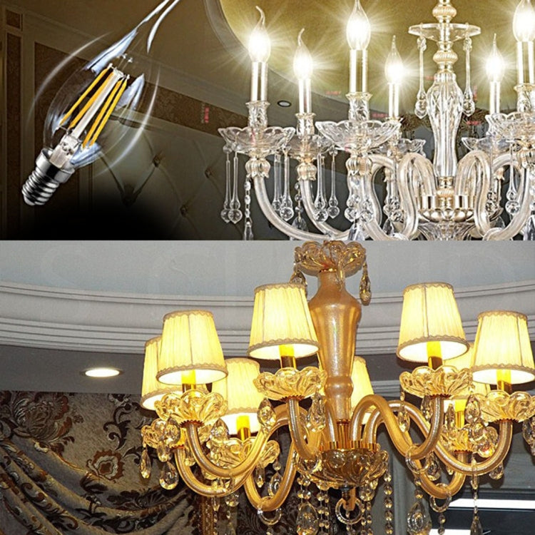 C35 E14 4W 300流明 3000K 復古拉尾LED可調光燈絲燈泡 AC 220V