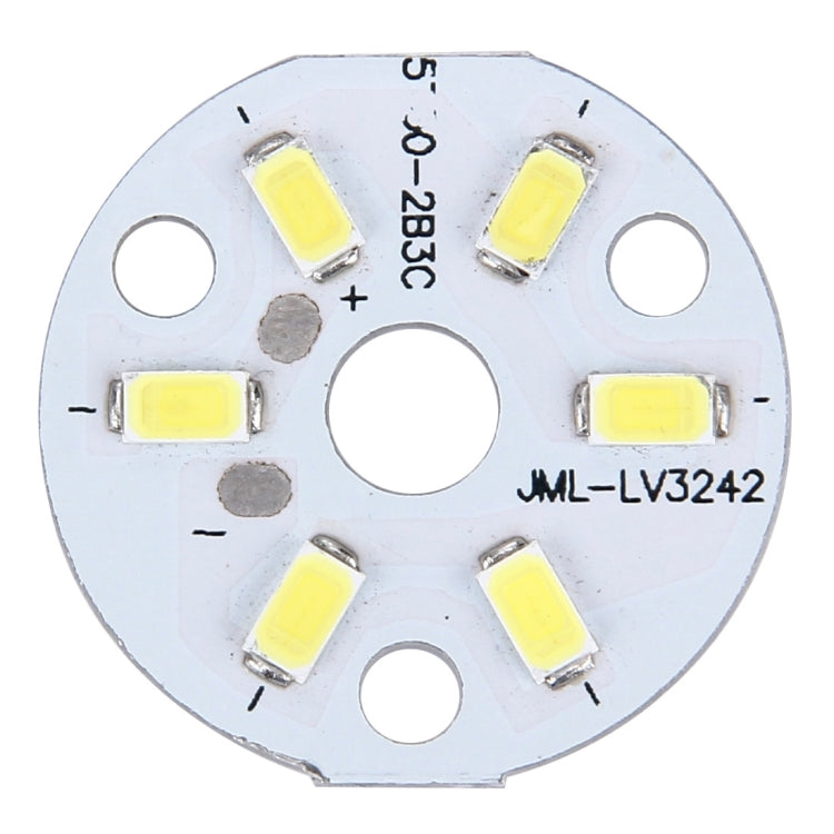 10個裝 3W 6LEDs SMD5730貼片 鋁基燈板 直徑：32毫米
