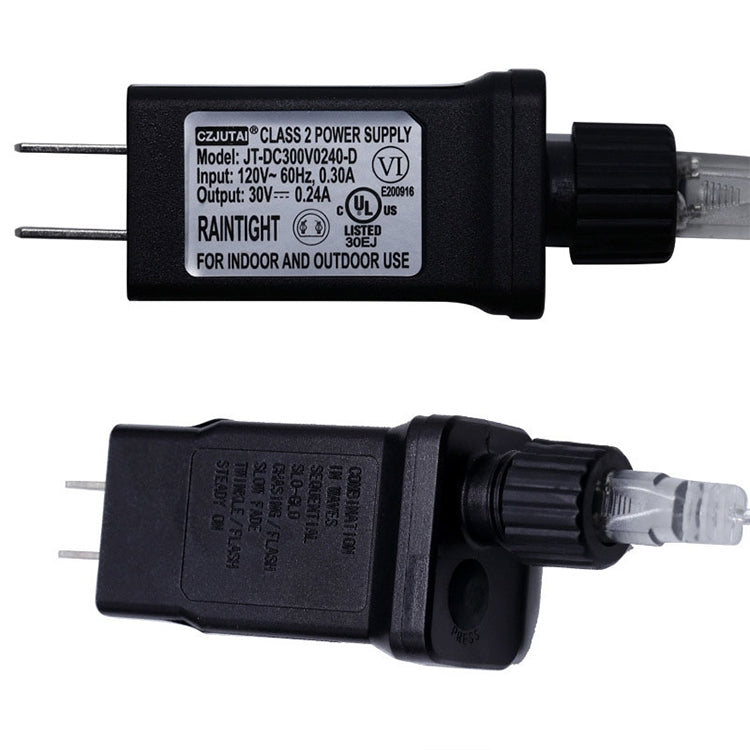 UL588 10米 100燈 8功能 LED窗帘節日裝飾燈帶尾接 美規