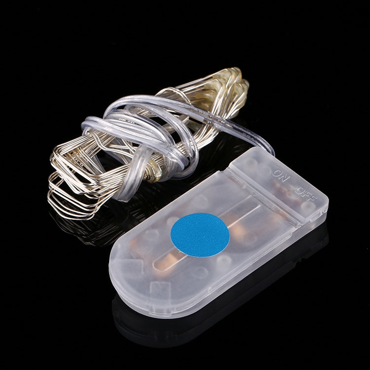 2m 20顆SMD 0603燈珠 IP65防水CR2032紐扣電池供電銀色銅線燈