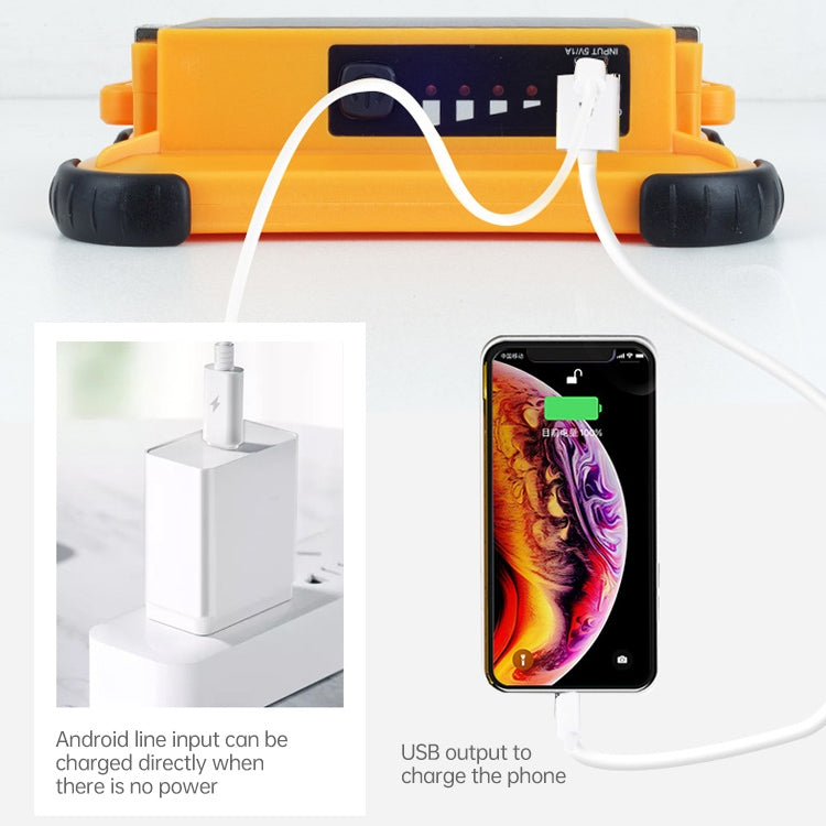 50W 32顆LED 太陽能手提野營燈磁吸照明應急燈 帶四檔亮度&充電寶&電量显示燈