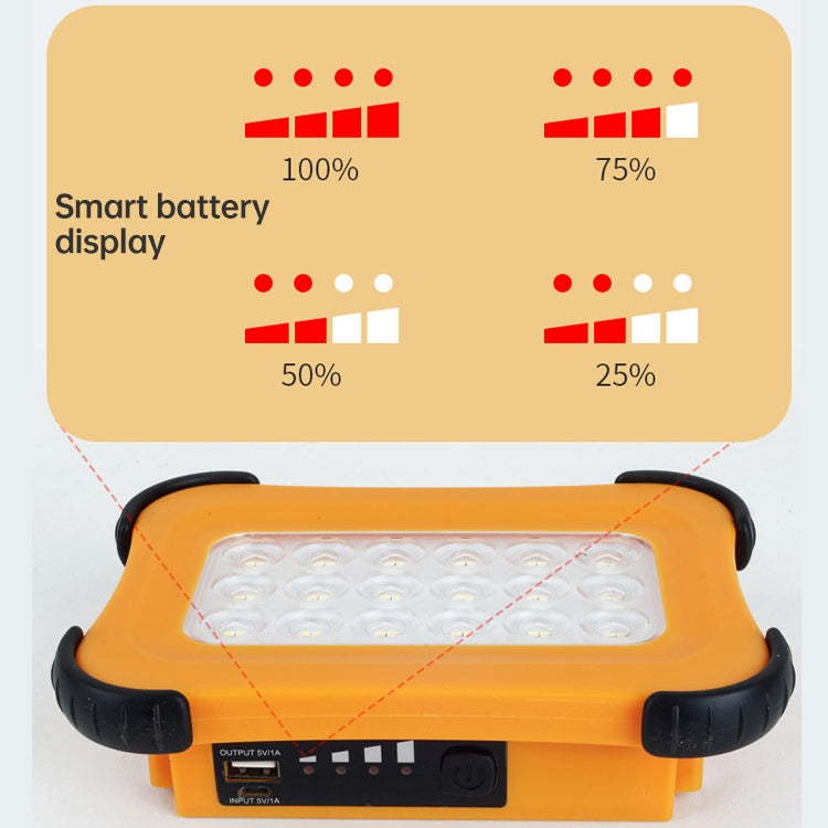 50W 32顆LED 太陽能手提野營燈磁吸照明應急燈 帶四檔亮度&充電寶&電量显示燈
