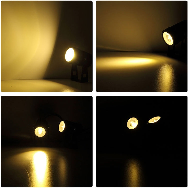 3W 一拖三款 太陽能射燈戶外IP65防水光控感應插地草坪燈，光通量：300-400lm