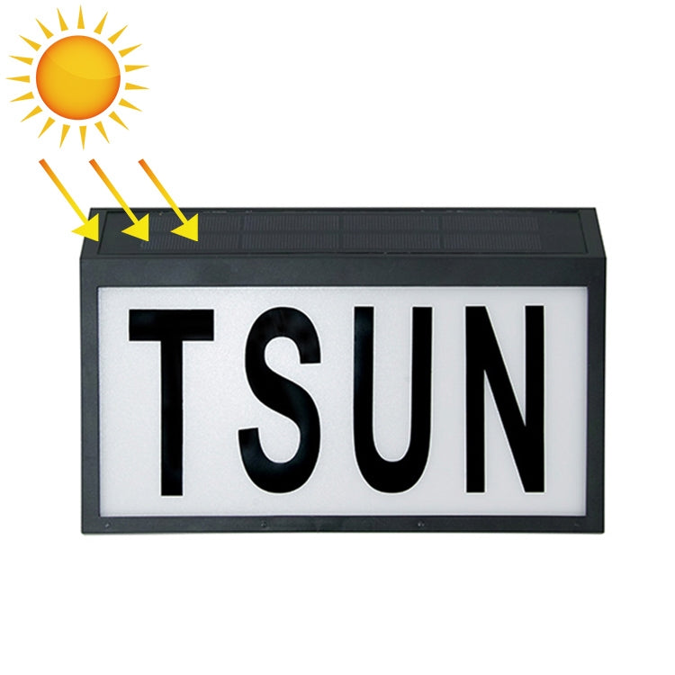 2W 10顆LEDs 壁掛式防水太陽能数字門牌燈LED光控地址指示號，色溫：6000K