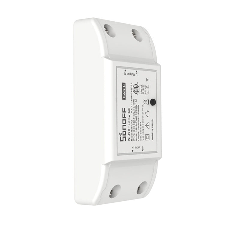 Sonoff Basic R2 易微聯手機APP遠程WiFi智能開關改裝件 無線遙控WiFi開關 支持Alexa Echo和Google Home語音控制 AC 90-250V