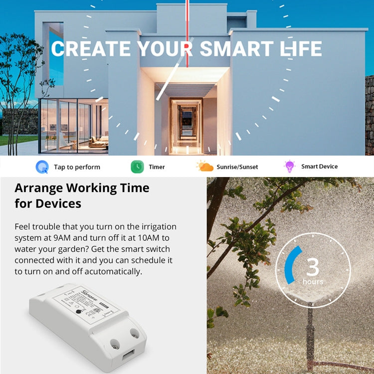 Sonoff Basic R2 易微聯手機APP遠程WiFi智能開關改裝件 無線遙控WiFi開關 支持Alexa Echo和Google Home語音控制 AC 90-250V