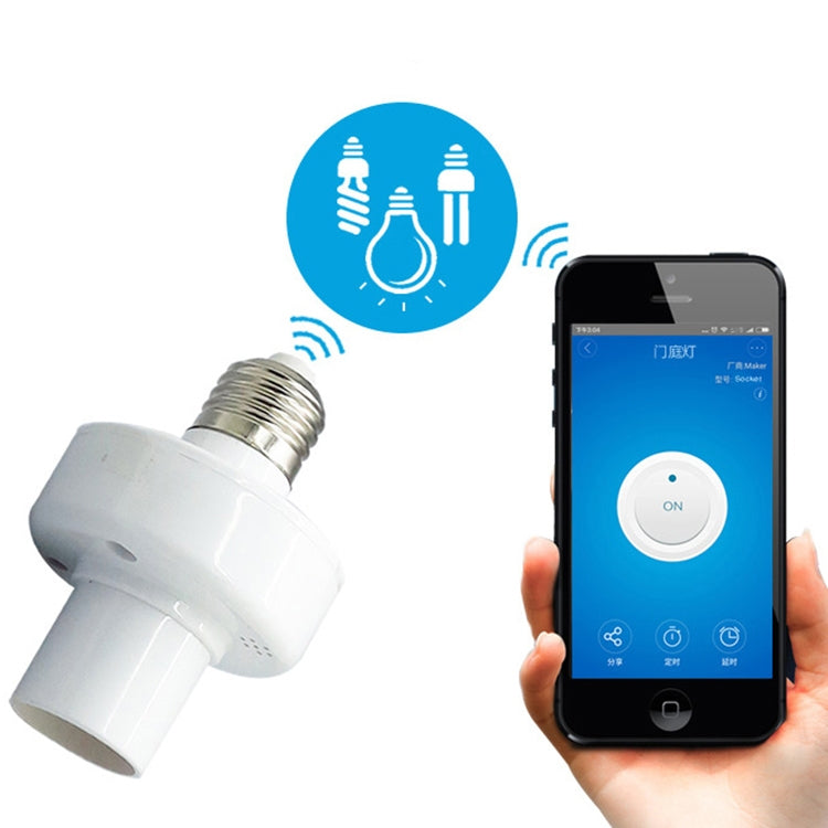 Sonoff Slampher RF 易微聯手機APP遠程WiFi智能家居E27燈頭座 Alexa Echo語音控制開關&Google Home AC 90-250V