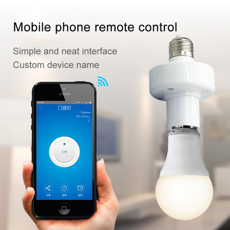 Sonoff Slampher RF 易微聯手機APP遠程WiFi智能家居E27燈頭座 Alexa Echo語音控制開關&Google Home AC 90-250V