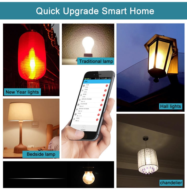Sonoff Slampher RF 易微聯手機APP遠程WiFi智能家居E27燈頭座 Alexa Echo語音控制開關&Google Home AC 90-250V