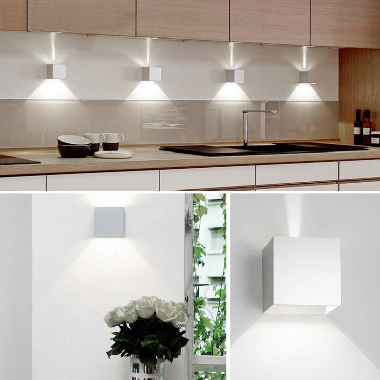 6W 立方體款室內外防水LED壁燈 IP65防水 可調光形 AC 85-265V