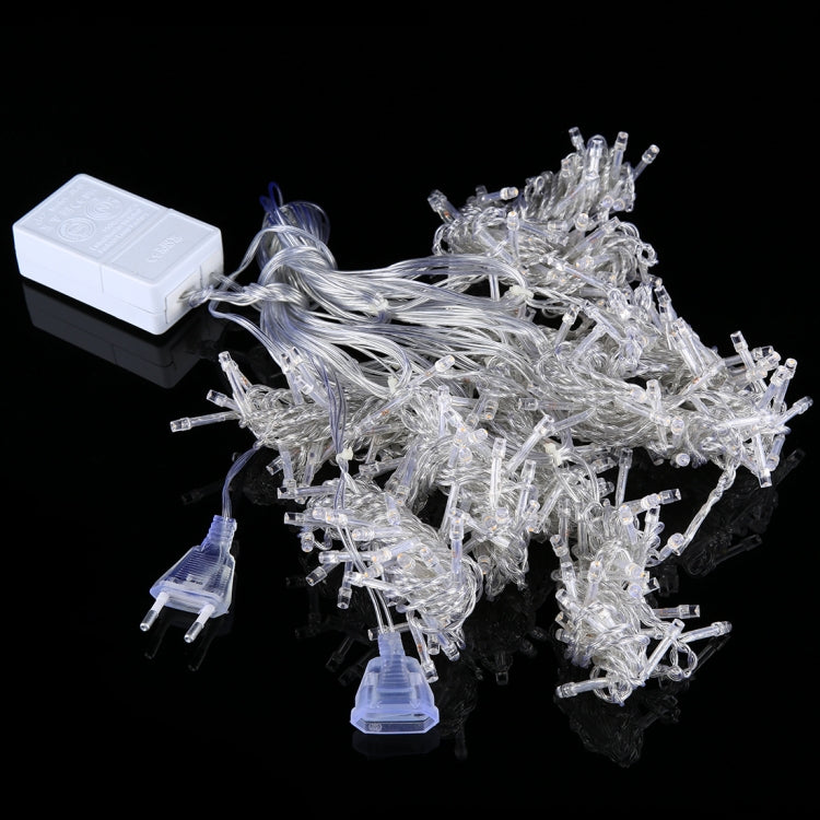 3米*3米300燈 LED窗帘節日裝飾燈 帶尾接&多功能控制器&記憶防水 歐規 AC 220V